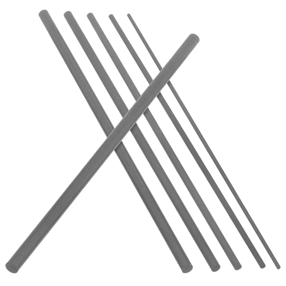 

6pcs Carbon Rod Insertion Joint Fiber Solid Rods 10cm Fishing Pole Repair Supplies Accessories Kit Carbon Fiber Durable