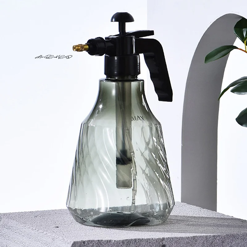 Pote de rega de jardim com bico de spray de pressão de ar, pulverizador de plantas de flores, padrão de coluna, garrafa de spray para irrigação