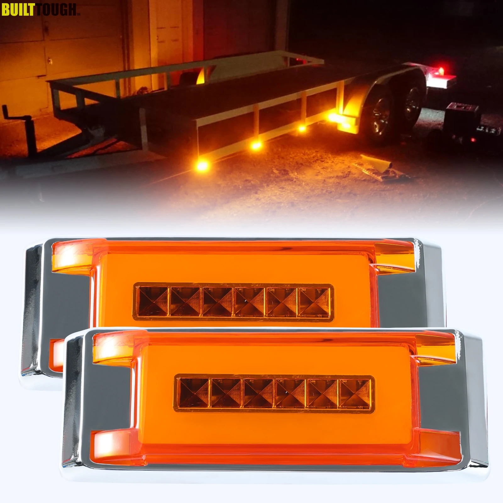 

Universal Led light Side Marker Car Lights for Trailer Lorry Caravan with yellow Halo Clearance Lamp 12V-24V Truck Accessorie