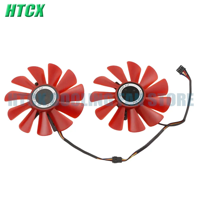 FDC10U12S9-C 0.45A 4 wires Cooler A Pair Fans For XFX RX 570 RX 580 RX Vega Graphics Video Card Cooling Fans NEW