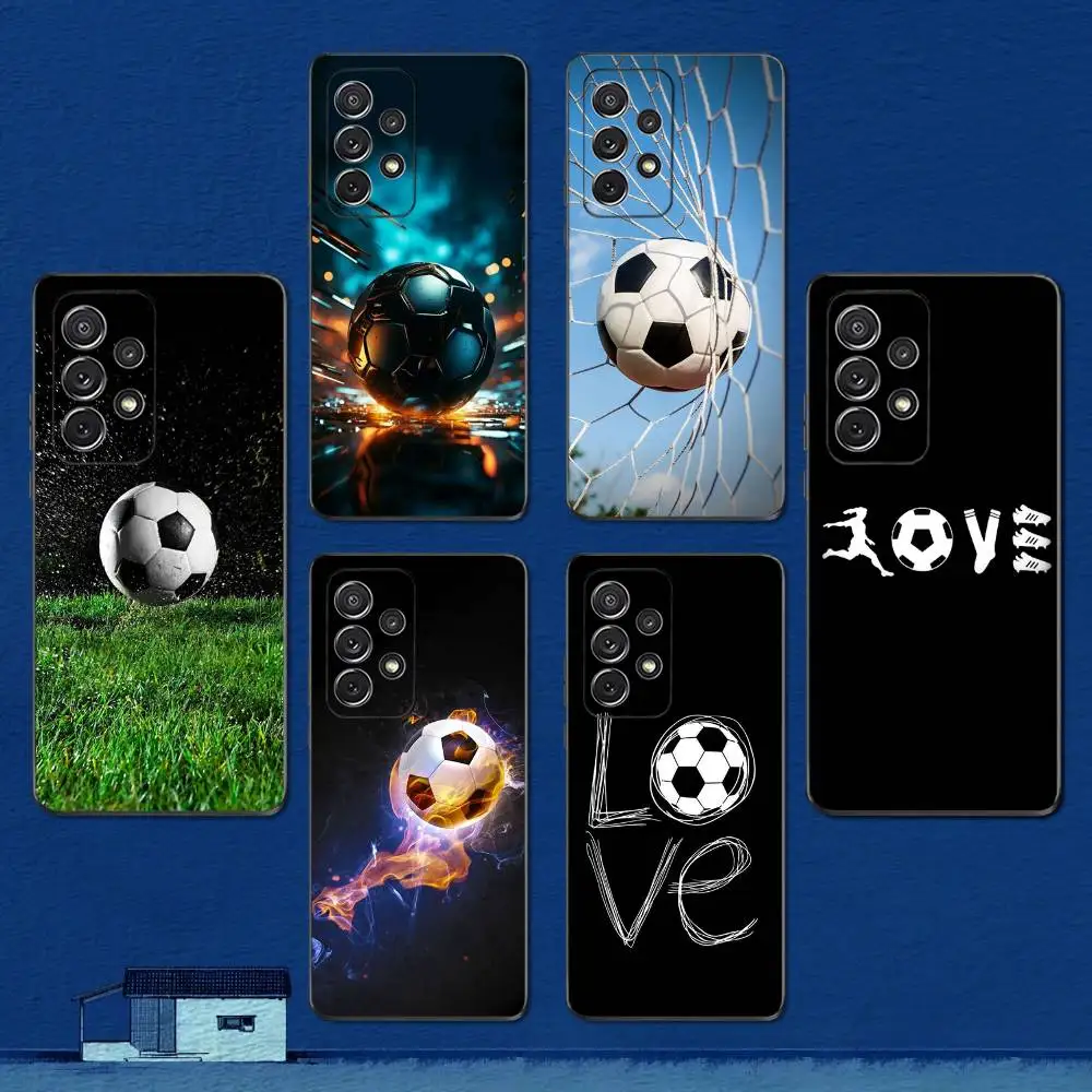 

Sports Football Soccer Art Phone Case For Samsung S22,S21,S20,S10,S9,S25,S24,S23,Ultra,FE,Plus,Lite,Soft Silicone Black Cover