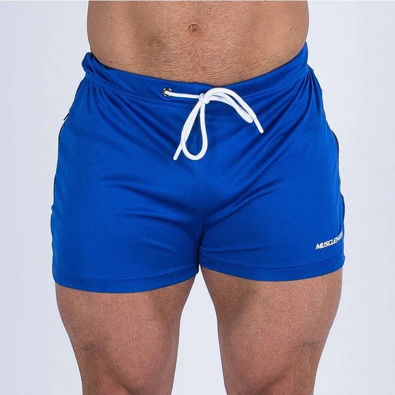 Men\'s Shorts Mesh Quick Dry Elastic Waist Zipper Pockets Summer Workout Running Gym Sports Casual Beach