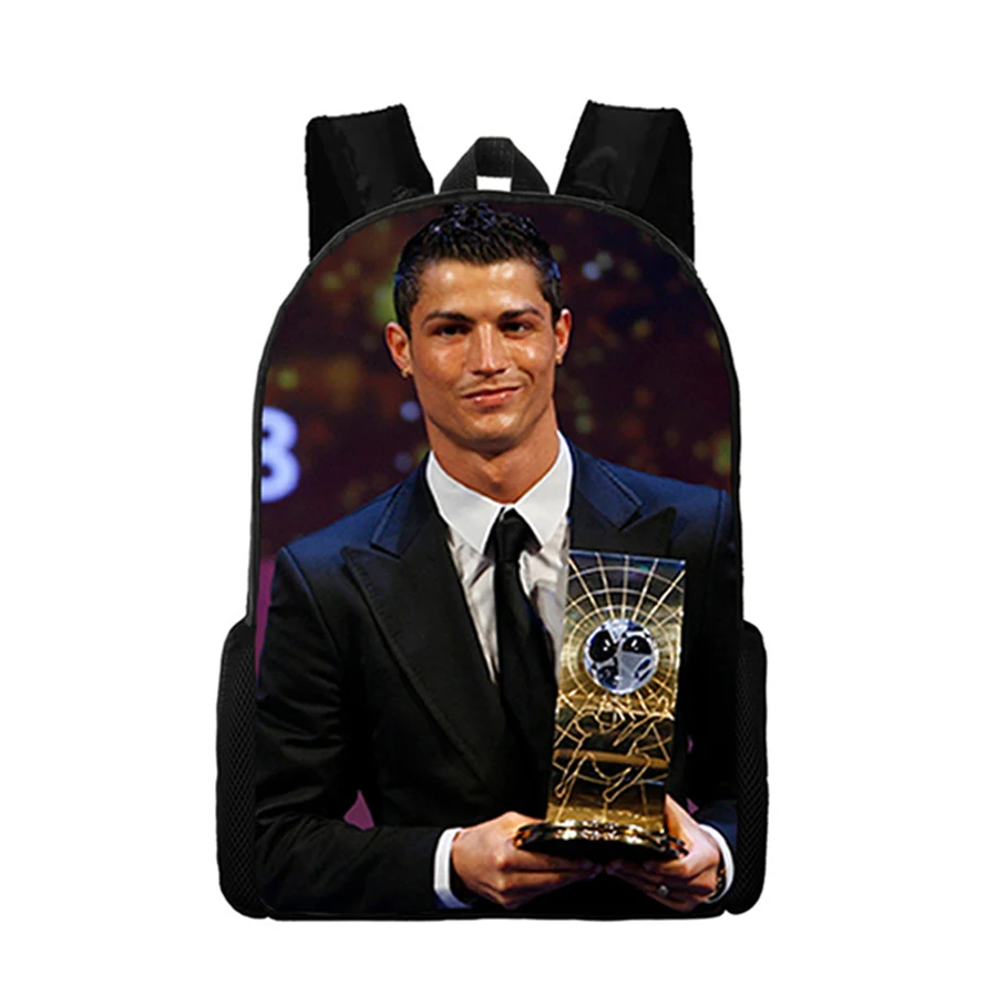 Ronaldo Wallpaper Cr7 Backpack Boys and Girls School Bag Children\'s School Bag Cartoon Children\'s Backpack Pen Bag Birthday Gift