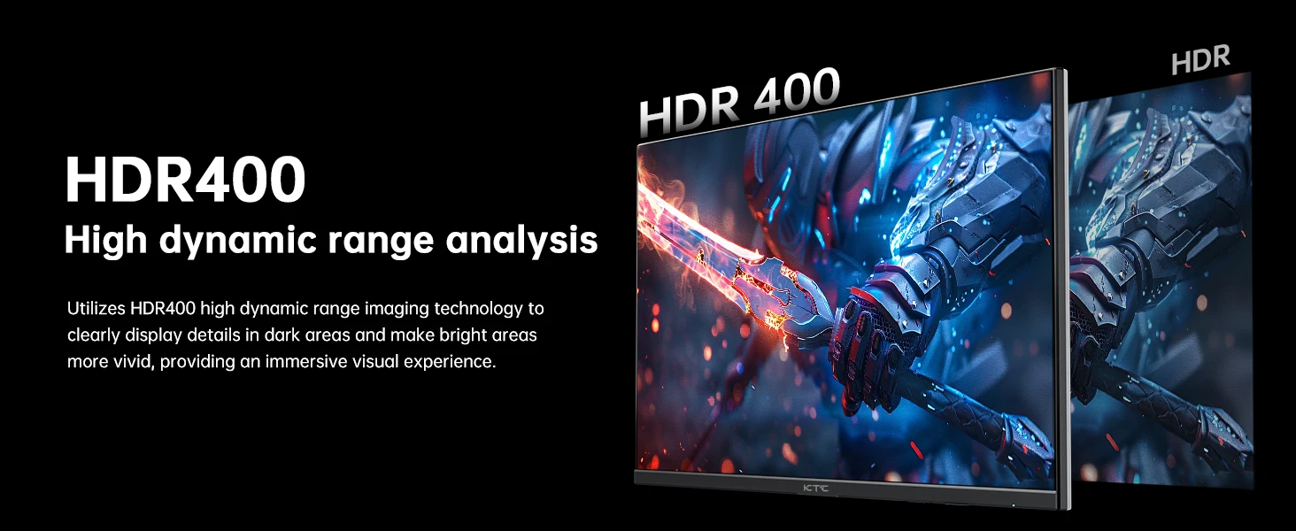 KTC 24-Zoll-Gaming-Monitor 180 Hz – 2K 1440P Computermonitore, schneller IPS-Monitor mit HDR 400, adaptiver Synchronisierung, bis zu 185 Hz H24T7 – Detail 8