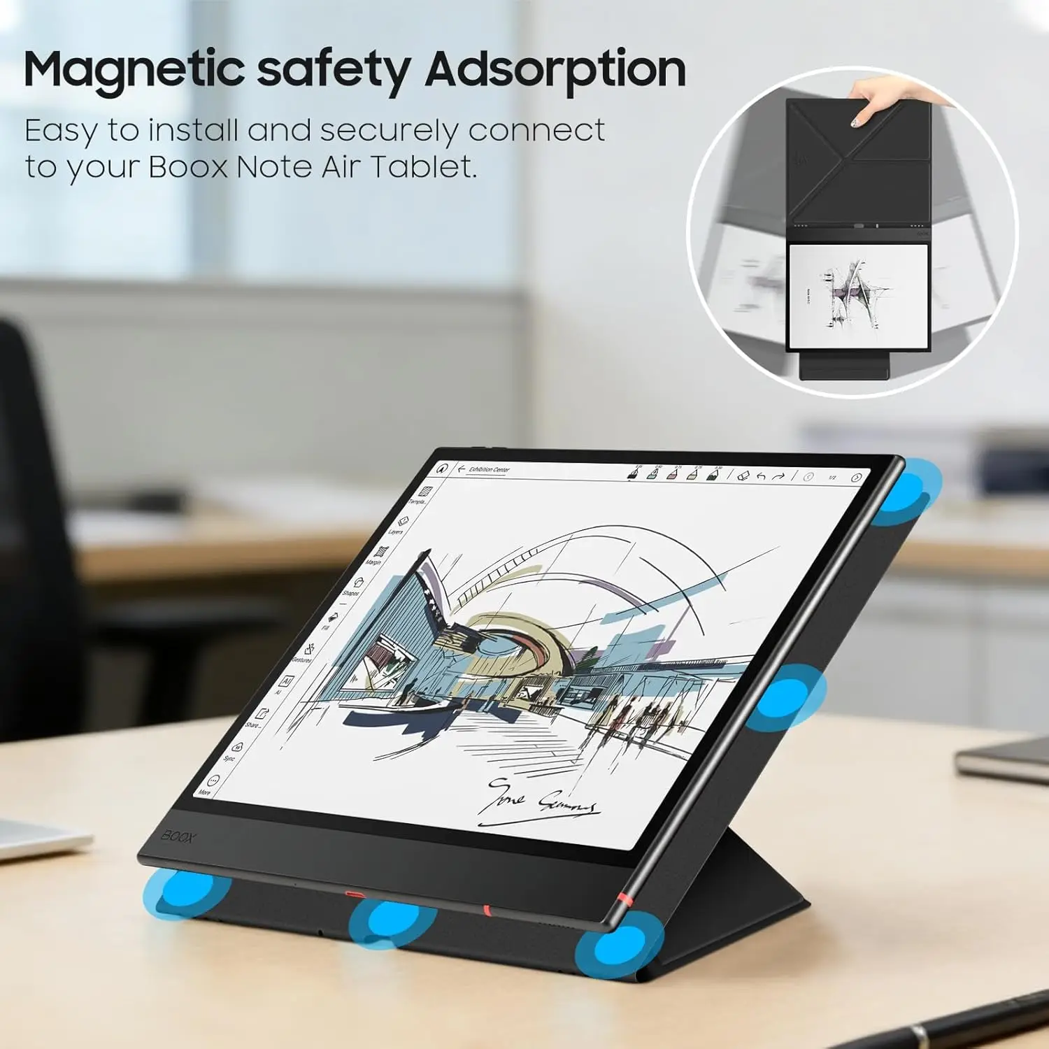 for BOOX Note Air 5 2025/Air4 (2024)/Air3 B/W (2023) Case 10.3 inch, Multi-Viewing Angles | Slim Light Shell Cover