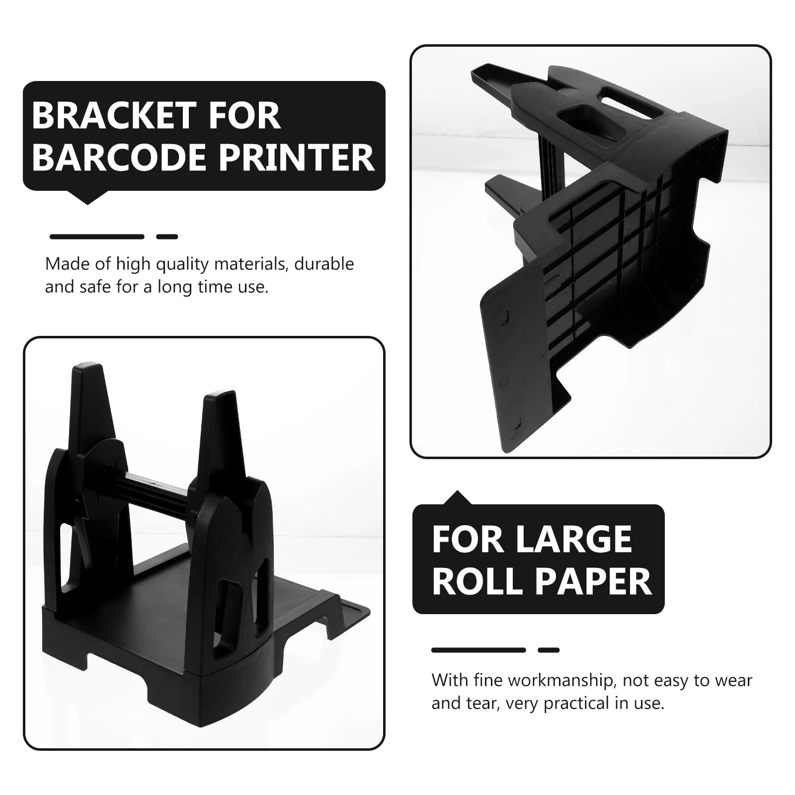 Heat Sensitive Mounting Bracket Thermal Printer Labels Plastic Paper Holder Desktop Stand