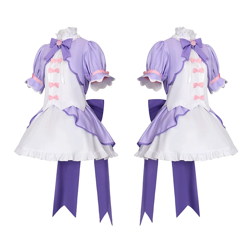 Game Blue Archive Uzawa Reisa Cosplay Costume Magical Girl Purple Lolita Dress Socks Halo Accessories Wig Halloween Party Outfit - view 3