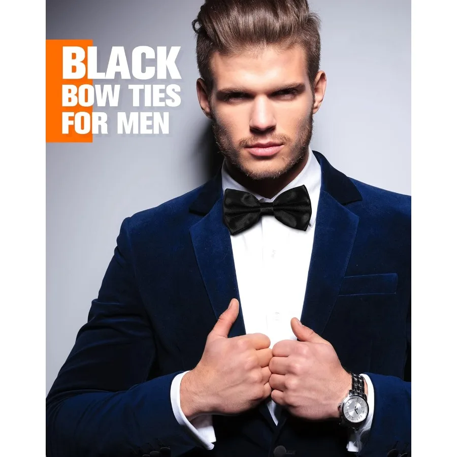 20 Pezzi Papillon da Uomo Formale in Raso Solido Tuxedo Lunghezza Regolabile Papillon PreAbbigliati per la Celebrazione del Matrimonio Perfetto per Gro