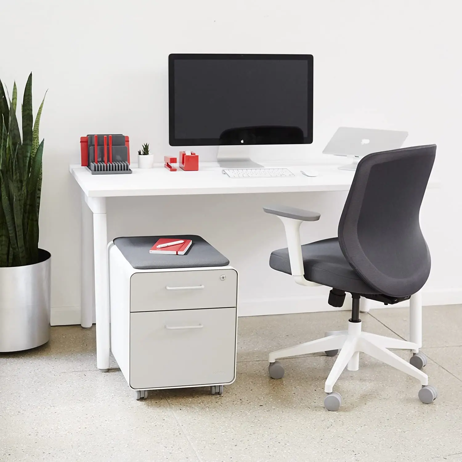 Mobile Rolling File Cabinet 2 Locking Drawers & Utility Storage, Lock & Key, Cushioned Seat, Office Home Use, Customized