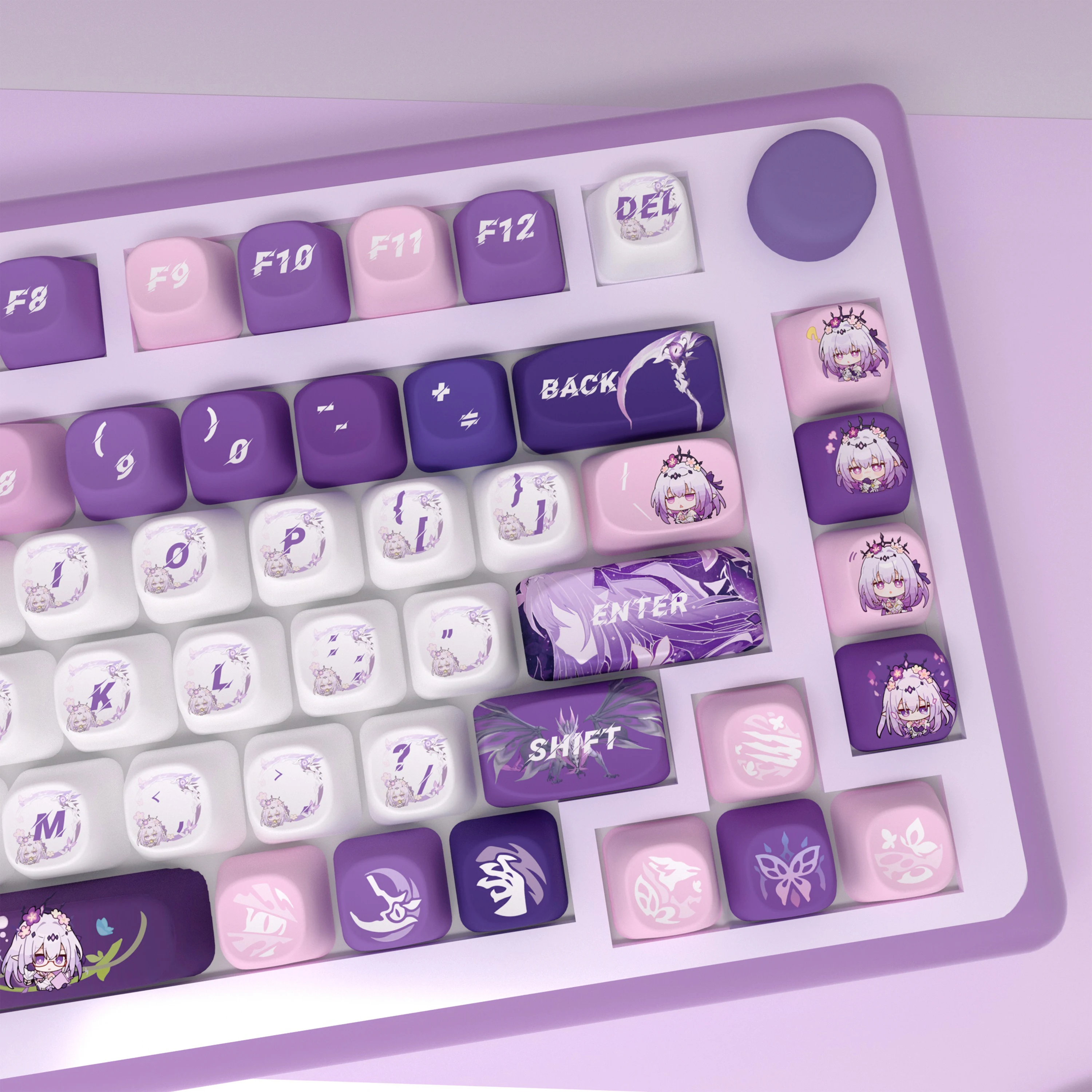 

Колпачки для клавиш Honkai Star Rail Castorice, аниме Castor MOA и Cherry Profile, колпачки для клавиш PBT Dye-Sub, колпачки для игровых клавиш для механической клавиатуры