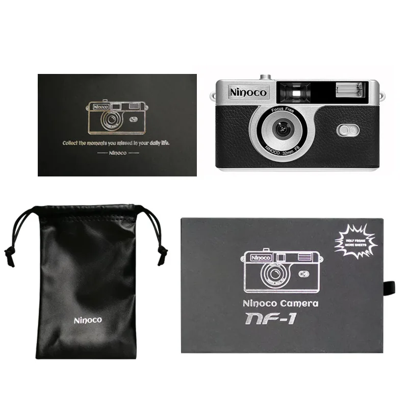 

NINOCO NF-1 полурамка камера 35 мм ретро пленочная камера многоразовая пленочная камера со вспышкой подарок на день рождения и Рождество