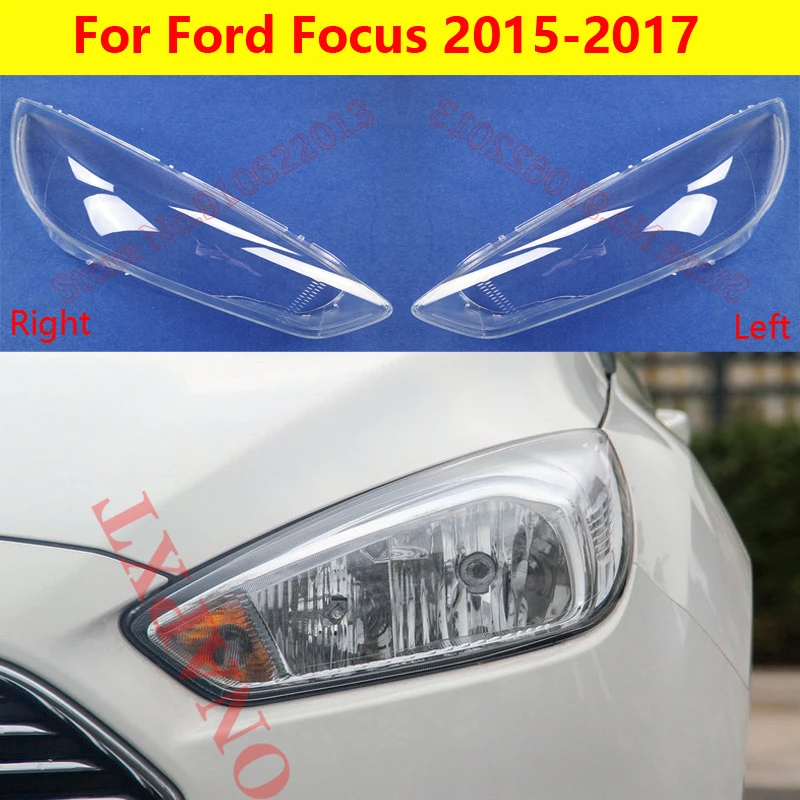 

Car Light Caps Transparent Lampshades Lamp Shell Front Lens Headlight Headlamps Cover For Ford Focus 2015-2017