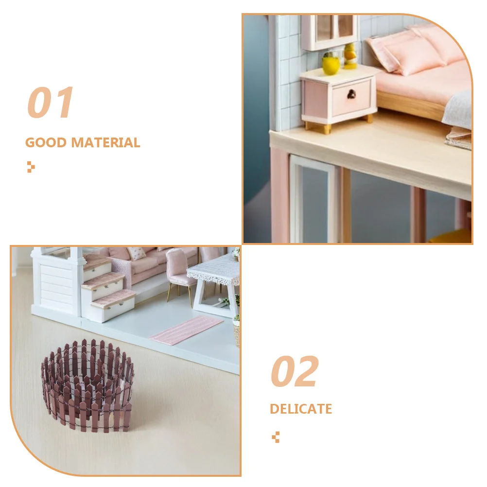 3 قطعة سياج المشهد الصغير مصغرة الخشب اعتصام حديقة ديكور لدمية بونساي وعاء النبات DIY بها بنفسك الجنية إكسسوارات الحديقة