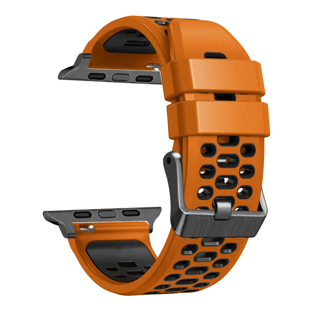 QCTOG Neues Silikon armband für Apple Watch Ultra 49mm Band se 8 7 45mm 41mm Uhren armband für iwatch Serie 6 5 4 3 44mm 42 mm40mm Band 9
