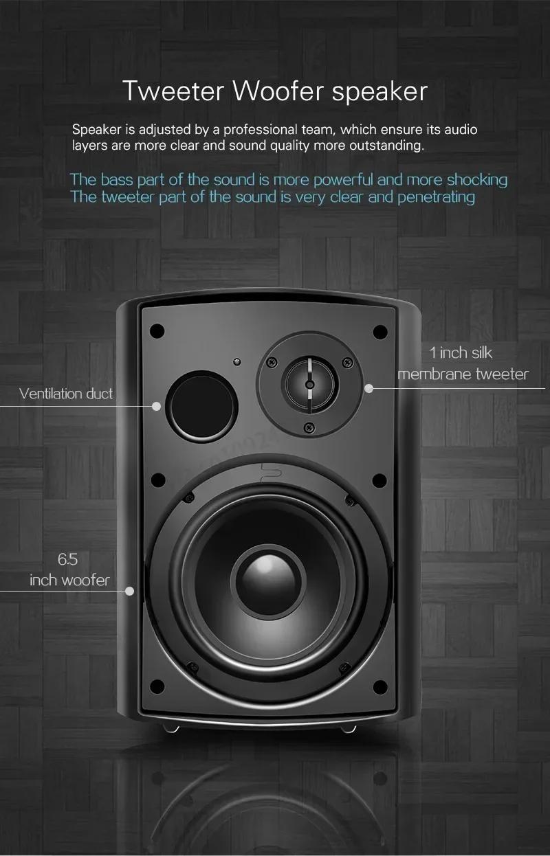 Home Theater Audio System Sound Smart Amplifiers and Speakers Power Mixer with USB LAN Input Portable Wireless Wifi BT