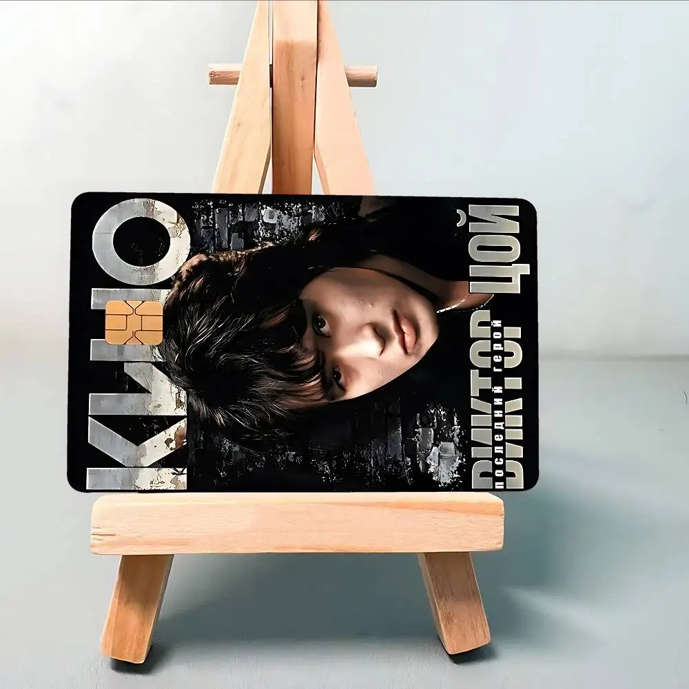 المغني فيكتور تسوي كرافت نسيج ماتي غطاء الفيلم الجلد ملصق لبطاقة الائتمان بطاقة الخصم البنك حافلة #5