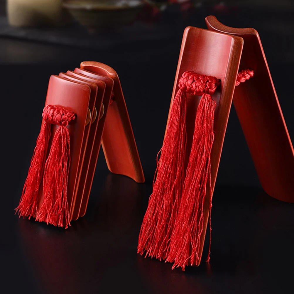 

2Pcs Chinese Bamboo Kuaiban Allegro Clapper Traditional Percussion Instrument Beginner Music Instrument for Kids