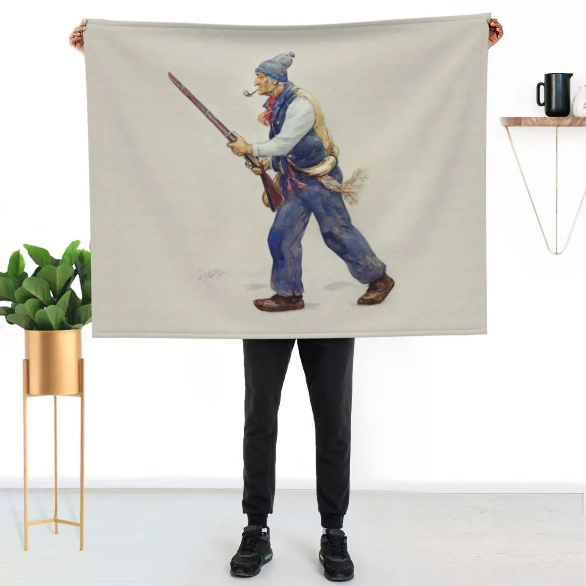 Le Patriote Henri Julien Quebec French Patriote Drapeau QuÃ©bec Rebbelion Lower Canada 1837-1838 Historical Painti Throw Blanket