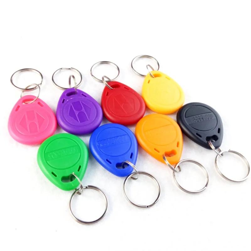 10Pcs 125khz RFID EM4100 TK4100 Key Fobs Token Tags Keyfobs Keychain ID Card Read Only Access Control RFID Card