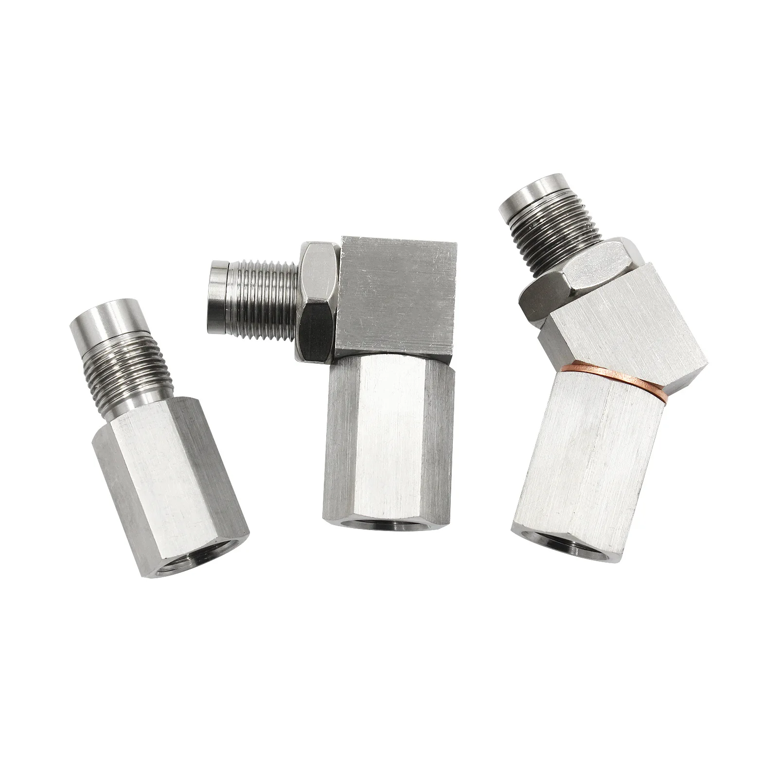 M18 * 1,5 Mini Sensor de oxígeno Lambda catalítico espaciador SS304 Sensor de oxígeno Bung adaptador de escudo de lámpara de falla de coche