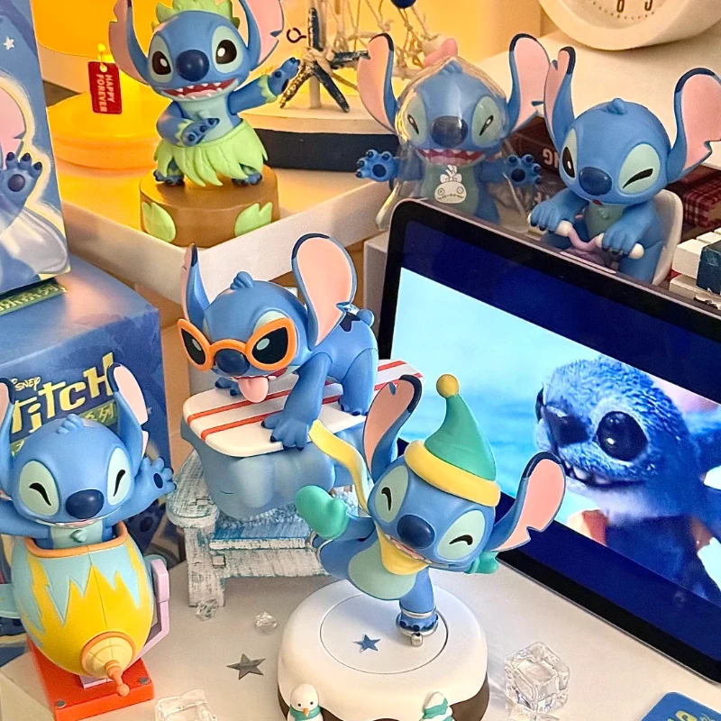 

Disney Lilo & Stitch Figure Cross Dressing Series Cartoon Anime Room Decoration Model Doll Action Figure Kid Toys Birthday Gift