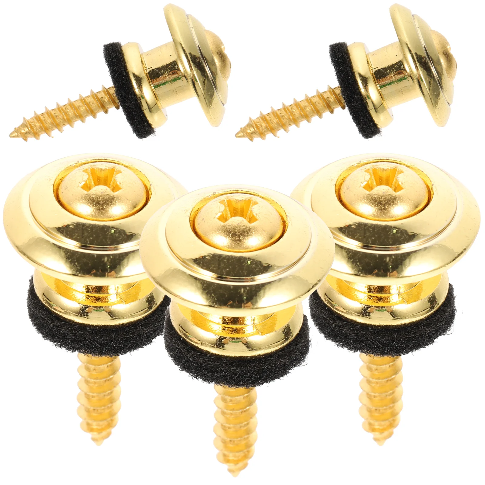 

5 Pcs Guitar Strap Buttons Locks Durable Metal Electroplating Acoustic Electric Guitar Parts Attachment Repair Kit