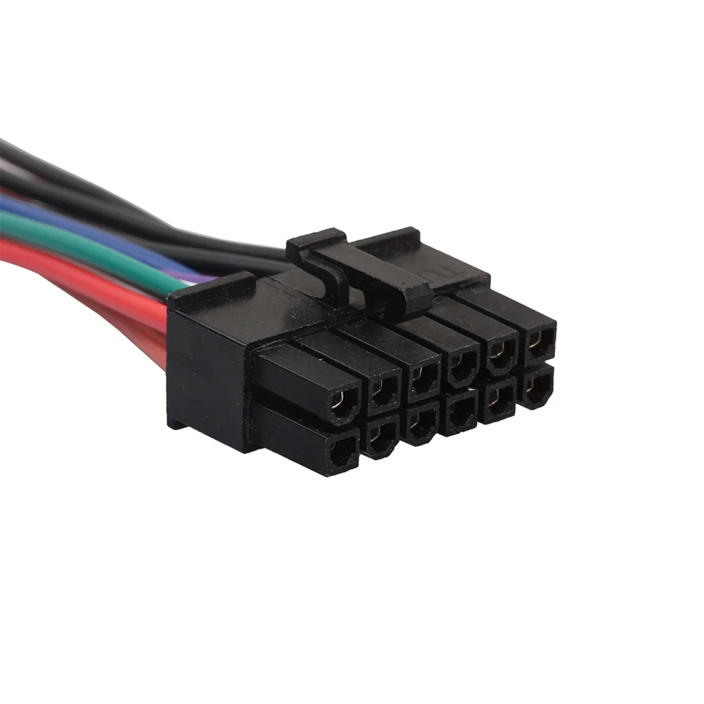 

Atx 24-Pin Female to 12-Pin Supply Adapter Cable Heavy Duty Flexible Copper Sleeved Cord for Server Workstation Power