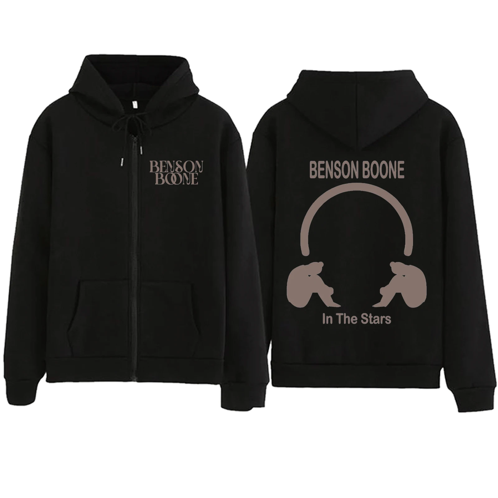 Fireworks & Rollerblades Benson Boone  2024 Zipper Hoodie Harajuku Pullover Tops Streetwear Music Fans Gift V-Neck Sweatshirts