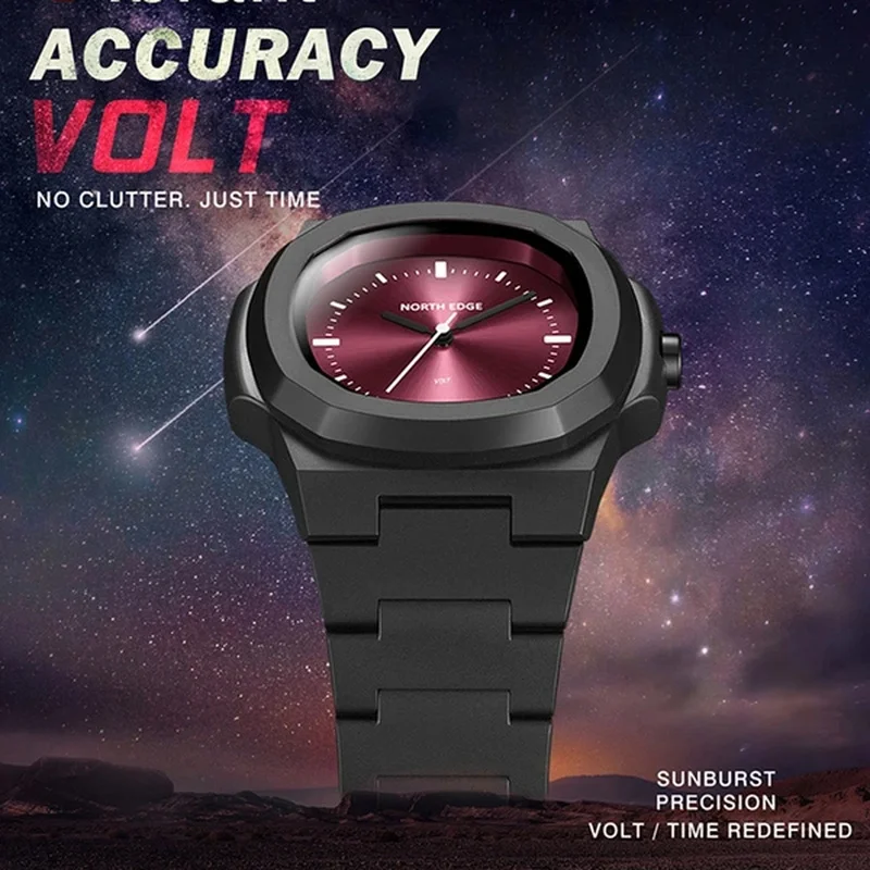 NORTH EDGE 2027 NEW VOLT Men Digital Watch Sports Swimming Waterproof 50M Fashion Simple Light Square Watch For Men Women Reloj