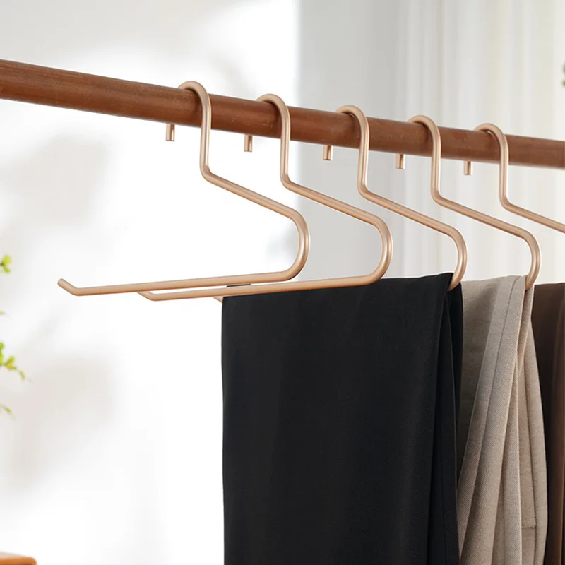 

Metal Pant Hangers Anti-slip Goose Shaped Solid Aluminum Alloy Trousers Hanger Baseball Caps Storage Racks Wardrobe Organizer