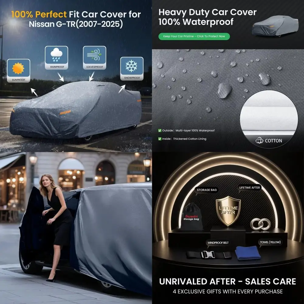 

Breathable Vent Car Cover 2007-2026 with Premium Cotton Liner, Zippered Door, UV Protection, Sun, Rain, Snow, Dust Resistant (In
