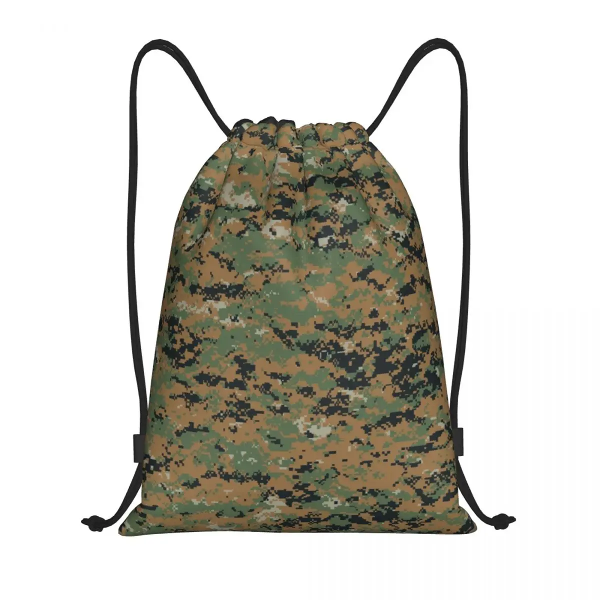 Marpat Camo Drawstring Backpack Sports Gym Bag for Men Women Woodland Camouflage Training Sackpack