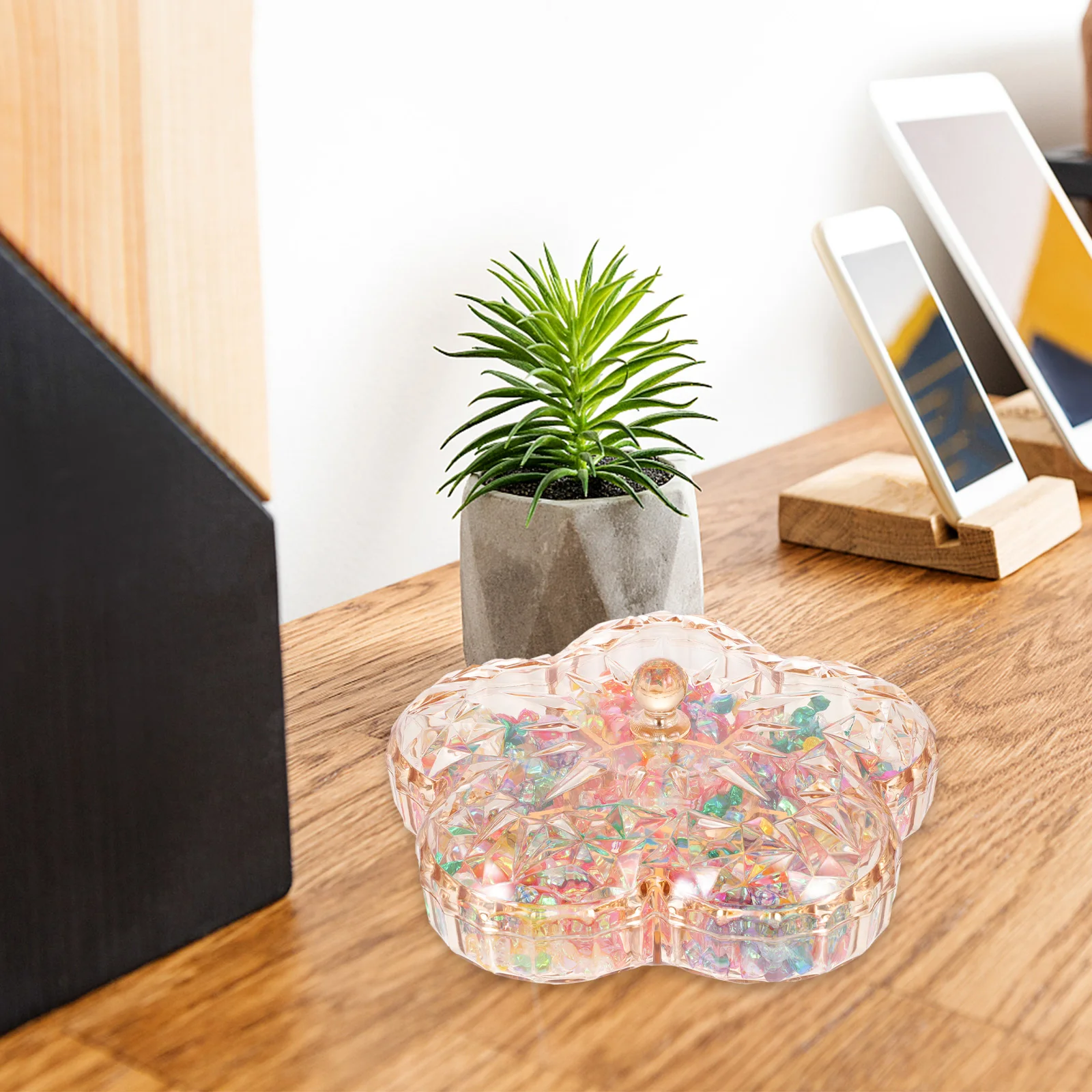 

Transparent PP 6 Grid Fruit Plate Snack Tray Storage Fruit Storage Tray Container Home Kitchen Bar Accessories