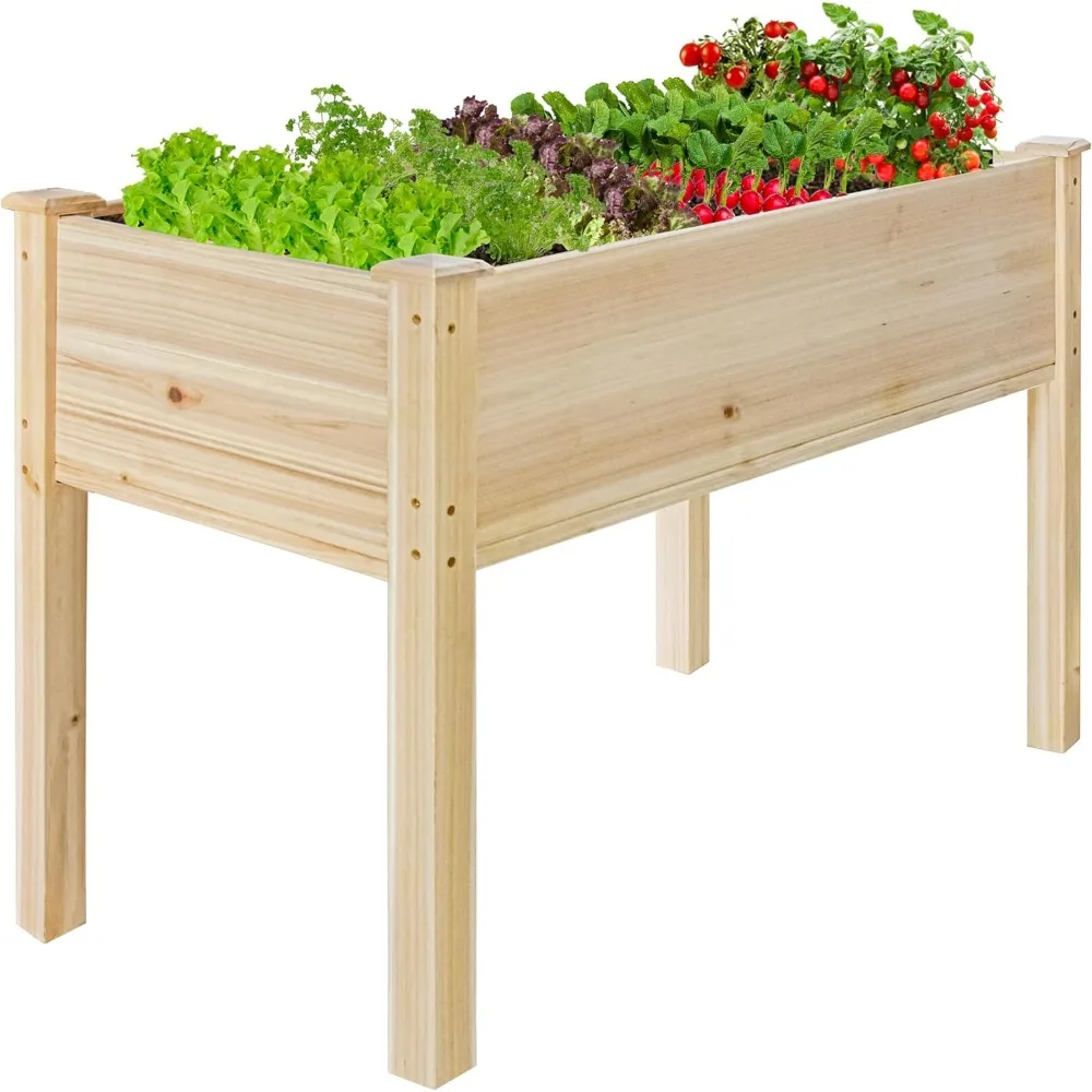 

LZRS 40.5x20.5x30 inches Raised Garden Bed Elevated Wooden Planter Box Stand with Legs for Herbs,Vegetables,Flowers,Great for Ou