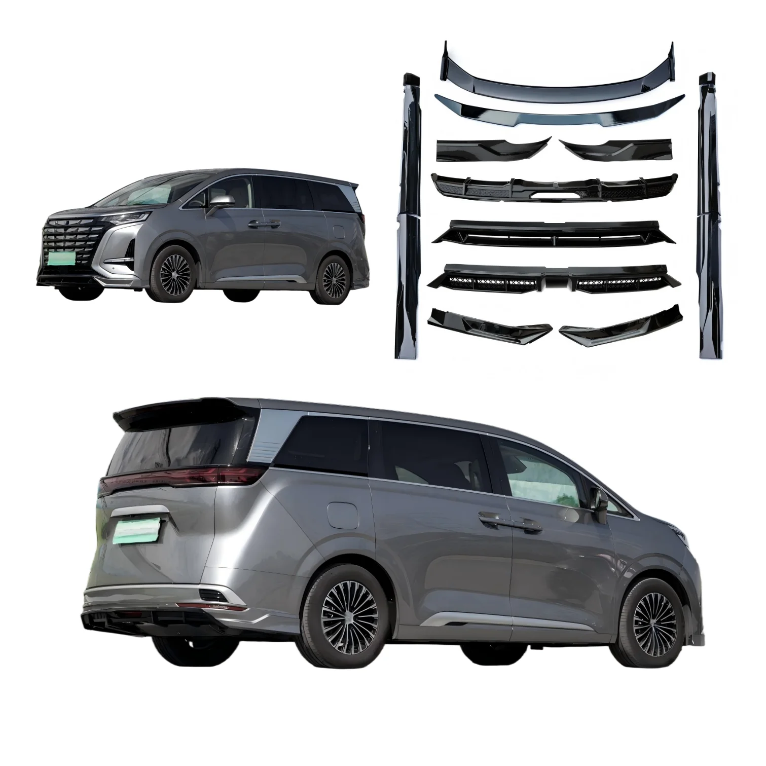 

For DENZA D 9 DM-i Bodykit Front and Rear Bumper for D 9-MC Factory Wholesale Spoiler High-quality Side Skirts Car Accessories