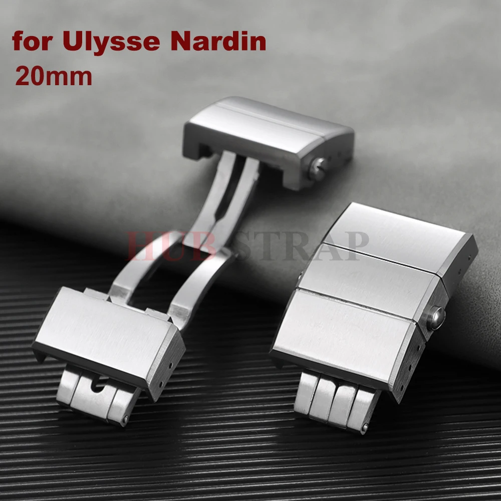 الفولاذ المقاوم للصدأ فراشة مشبك ل أوليس ناردين حزام الساعات مشبك 20 مللي متر للجلود سيليكون النايلون الساعات المشبك اكسسوارات