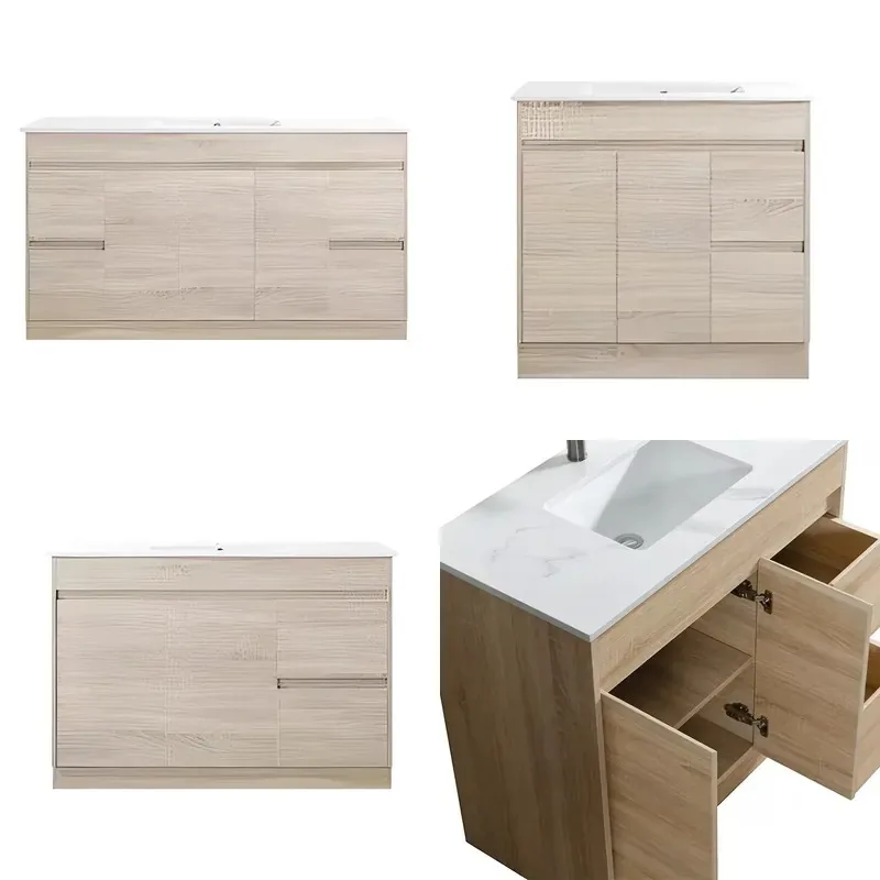 High End Floor to Ceiling Bathroom Cabinet Multi Compartment Storage Luxury Residential Commercial