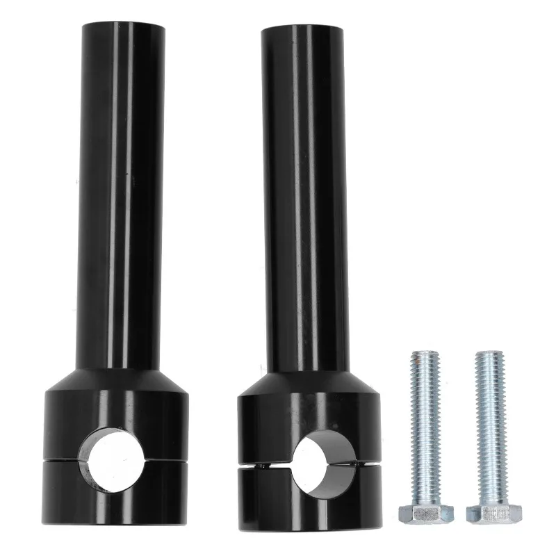 Adaptador elevador de montaje de abrazadera de manillar circular: resistente, duradero y versátil, se adapta a manillares de motocicleta de 22 mm de diámetro, Fini negro