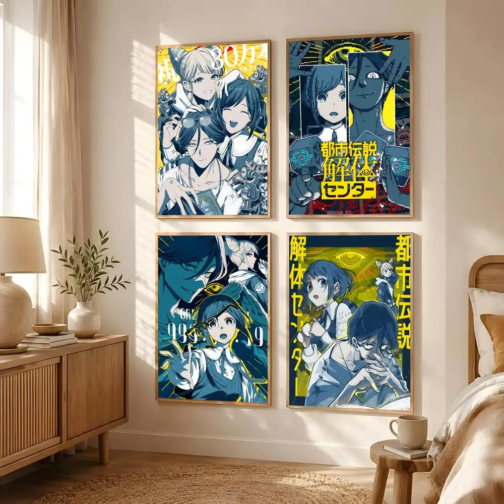 Game Urban Myth Dissolution Center Poster Poster Self-adhesive Art Waterproof Paper Sticker Coffee House Bar Room Wall Decor