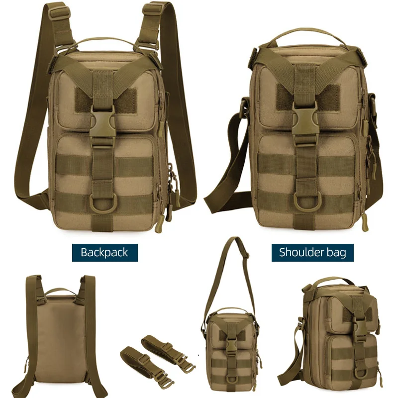 Mini Tactical Backpack Camping Bag Hunting Fishing Hiking Tool EDC  Shoulder Crossbody Fanny Pack Travel Small Outdoor Handbags