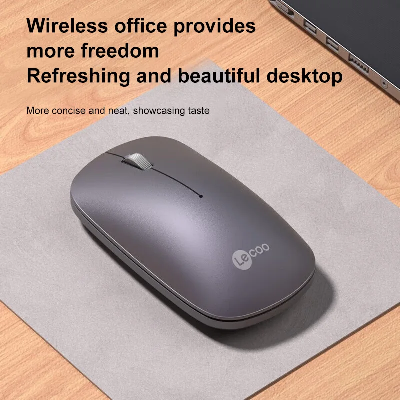LECOO WS214DM Wireless Bluetooth dual-mode mouse, portable and quiet, with a lightweight design