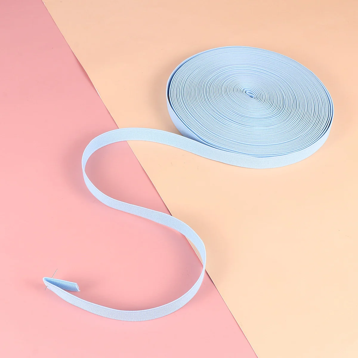 

1 Roll Thickened Plain Elastic Band 1.5cm Width 16M Sky-Blue DIY Shoes Accessory Craft Supply for Decorative Footwear Renovation