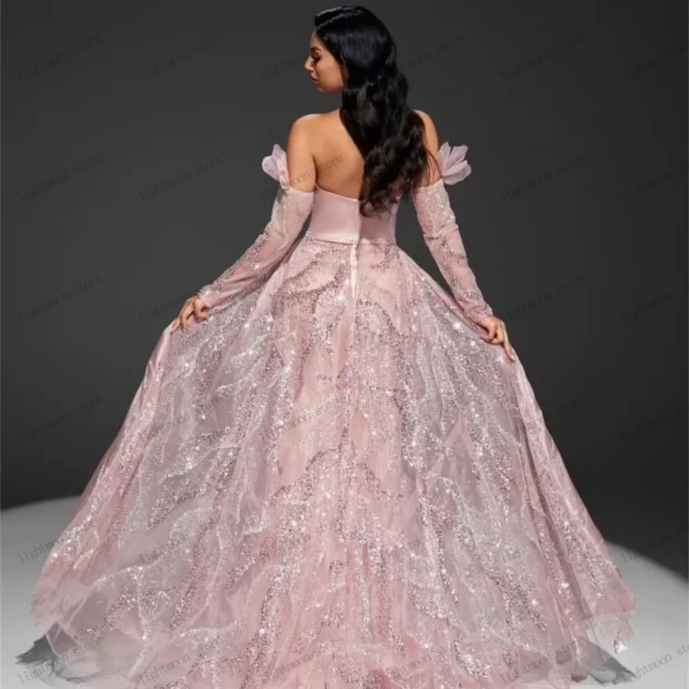 Luxus Abendkleider Exquisite Prom Kleid Spitze Perlen Applikationen Weg Von Der Schulter Roben Charming Vestidos De Gala Angepasst