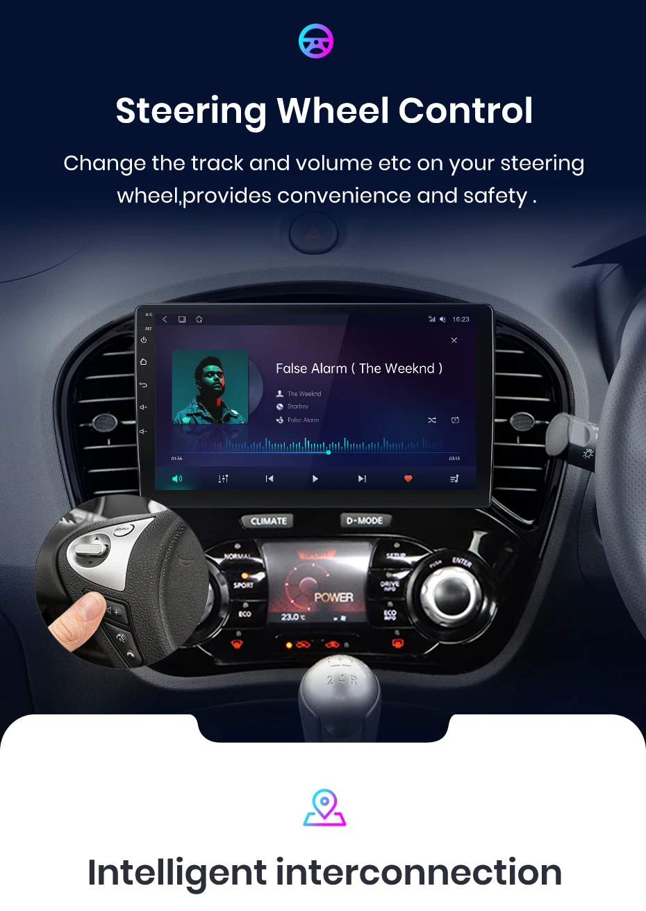 Junsun Kabelloses Carplay Android Auto Autoradio für Nissan Juke Yf15 2010 - 2014 Intelligentes System Stereo Multimedia Autoradio – Detail 14