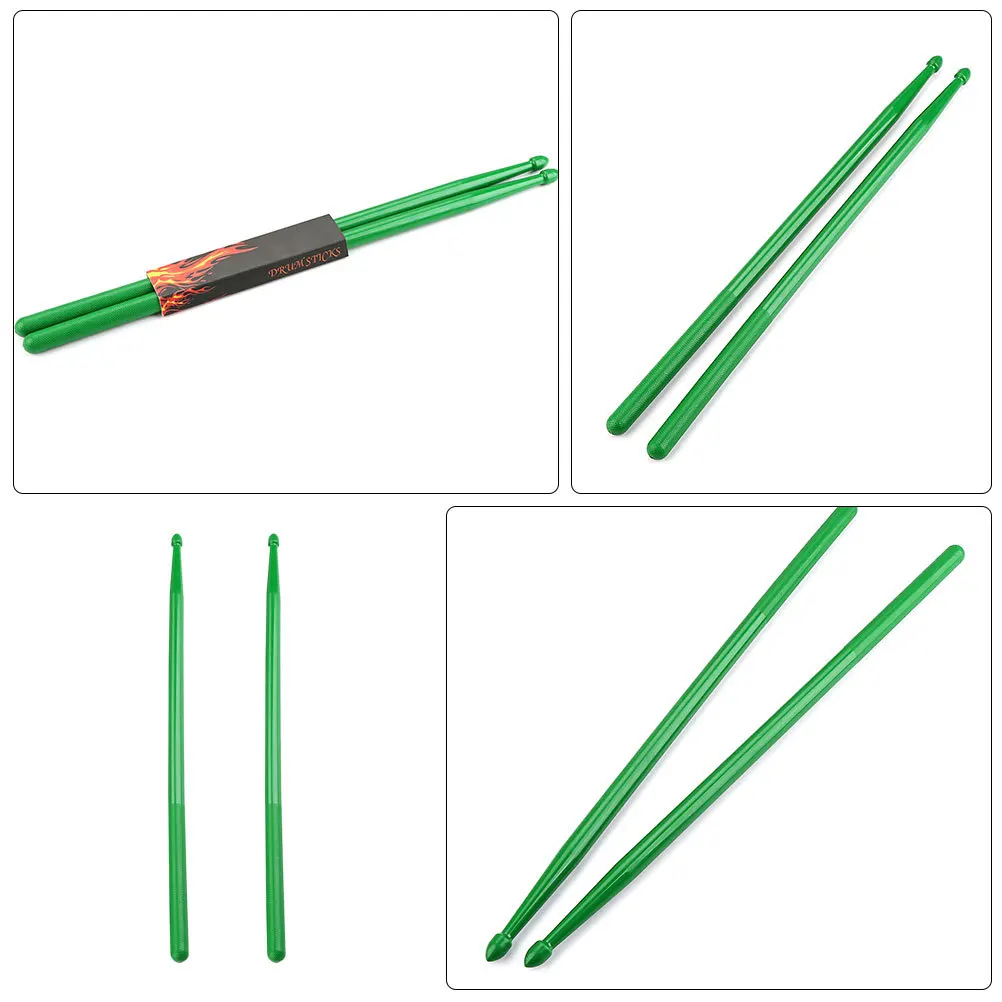 

1Pair Nylon Drum Sticks Lightweight Long Handle Smooth Surface Anti Skid Comfortable Grip for Drum Set Ethereal Drums