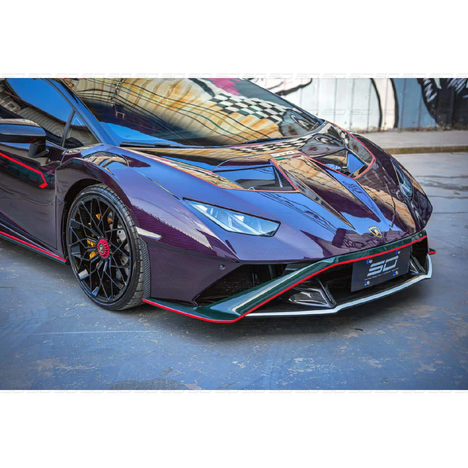 High Quality Sto Style Dry Carbon Fiber Body Kits for Lambor-ghini Huracan LP580 610 EVO