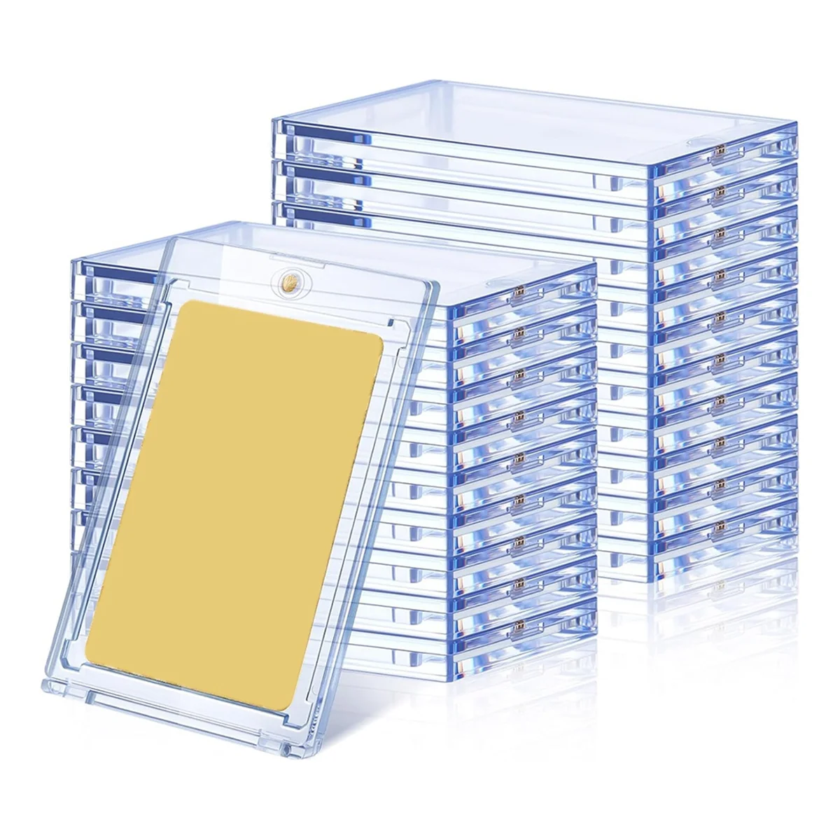 20Pcs 130 Pt Acrylic Magnetic Card Holders 2.5x3.54 Inch One Touch Card Holder for Sports Baseball Trading Card Storing