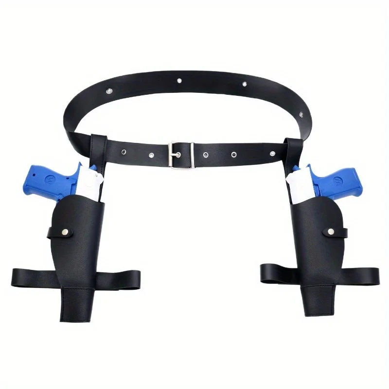 Custodia per pistola della polizia Laura Cintura da cowboy occidentale Guanti in pelle Accessori per oggetti di scena cosplay