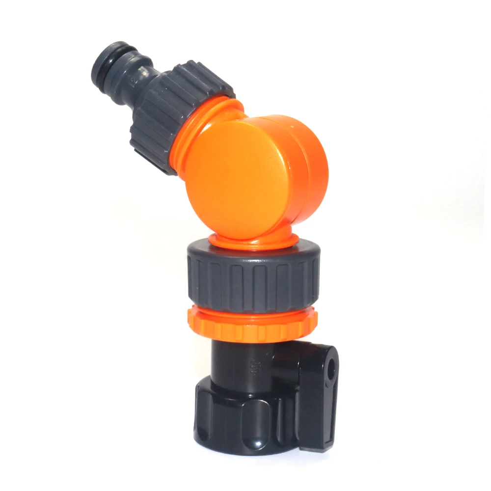 180 ° adjustable rotating short pipe quick connector garden irrigation faucet pipe connector 3/4 '' internal thread water valve