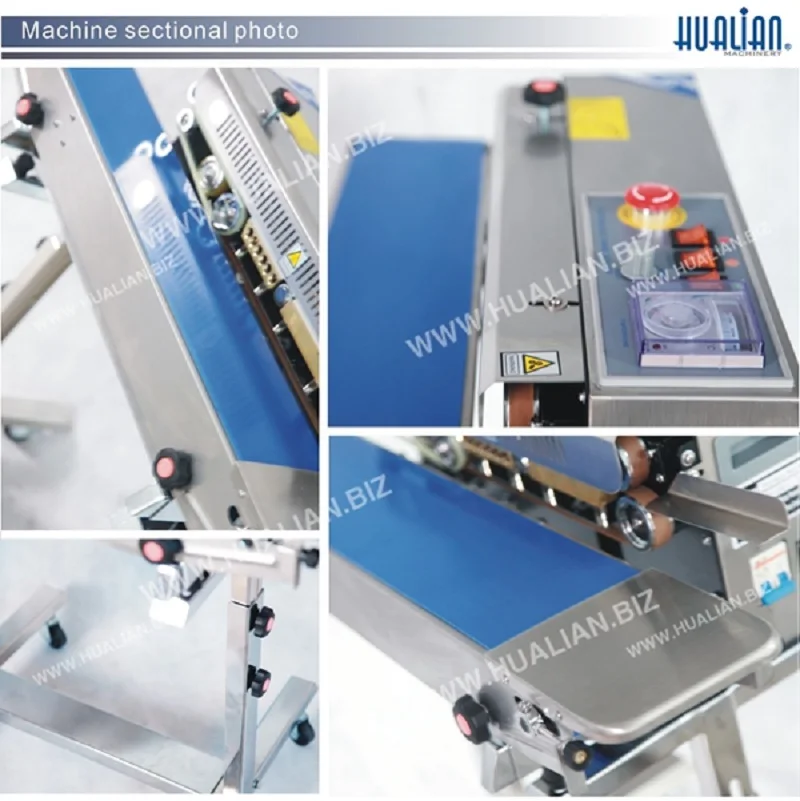 FRB-770III Hualian Heat Plastic Bag Oil Food Pouch Packing Automatic Continuous Sealing Machine Band Sealer